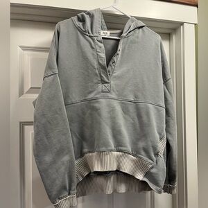 Buckle Women’s Light Green/Gray Snap Button Hoodie